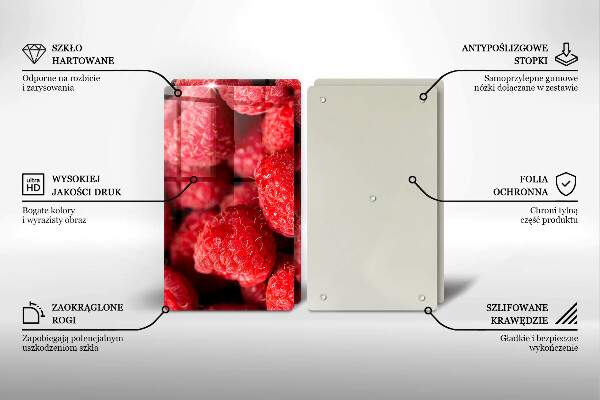 Glas Ceranfeldabdeckung Himbeerfrucht