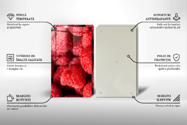 Glas Ceranfeldabdeckung Himbeerfrucht