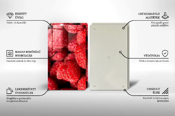 Glas Ceranfeldabdeckung Himbeerfrucht