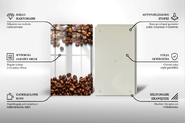 Glas Ceranfeldabdeckung Kaffeebohnen