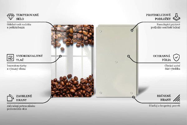 Glas Ceranfeldabdeckung Kaffeebohnen