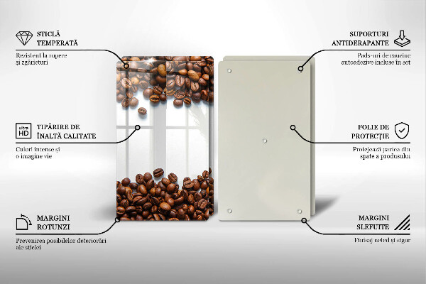 Glas Ceranfeldabdeckung Kaffeebohnen