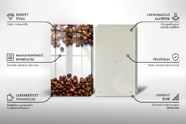 Glas Ceranfeldabdeckung Kaffeebohnen