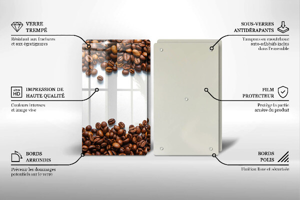 Glas Ceranfeldabdeckung Kaffeebohnen