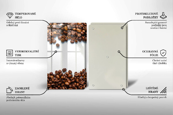 Glas Ceranfeldabdeckung Kaffeebohnen