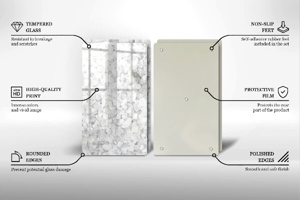 Glas Ceranfeldabdeckung Salzkristalle