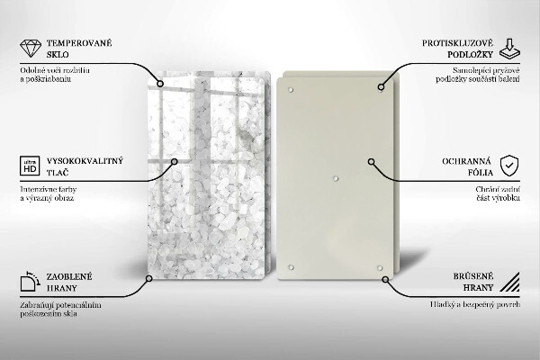Glas Ceranfeldabdeckung Salzkristalle