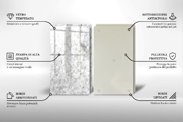 Glas Ceranfeldabdeckung Salzkristalle