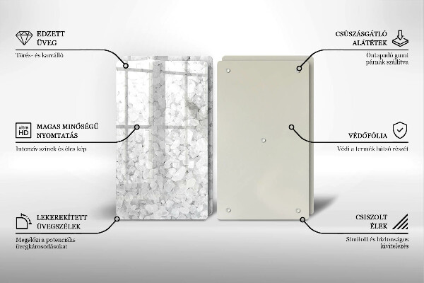 Glas Ceranfeldabdeckung Salzkristalle