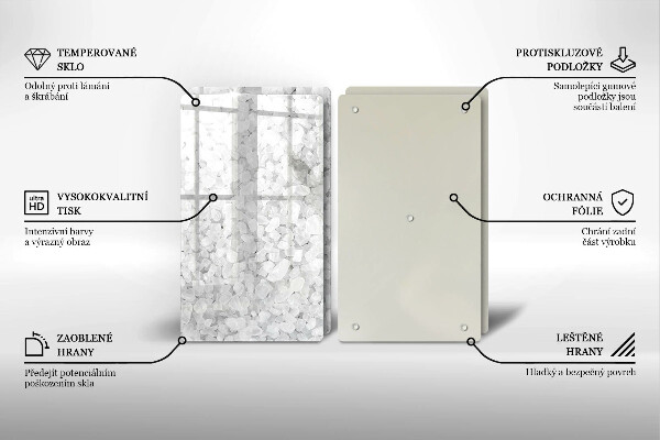 Glas Ceranfeldabdeckung Salzkristalle