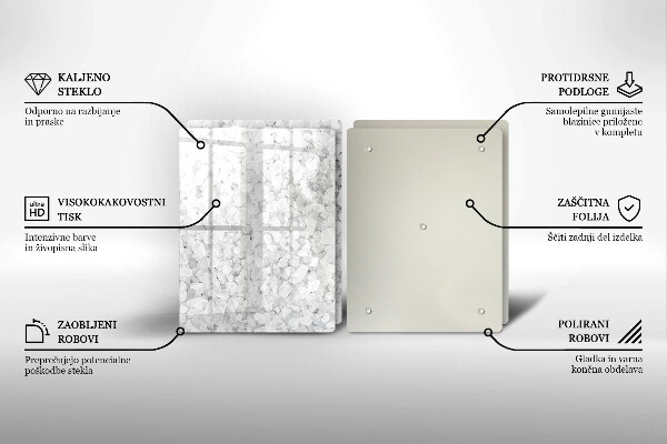 Glas Ceranfeldabdeckung Salzkristalle