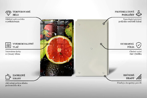 Glas Ceranfeldabdeckung Früchte und Gemüse