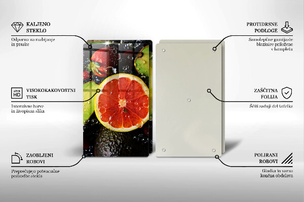 Glas Ceranfeldabdeckung Früchte und Gemüse