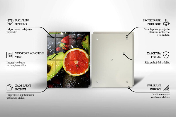 Glas Ceranfeldabdeckung Früchte und Gemüse