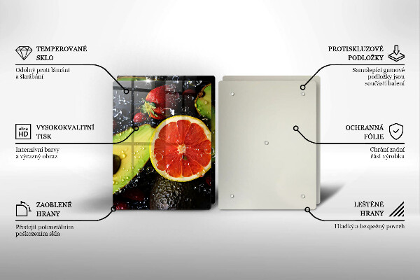 Glas Ceranfeldabdeckung Früchte und Gemüse