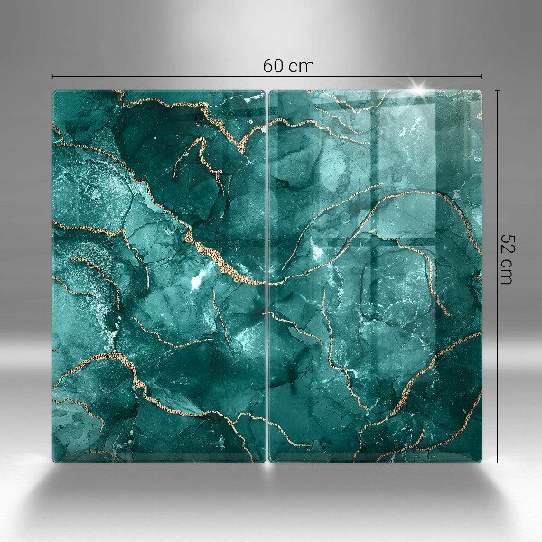 Glas Ceranfeldabdeckung Blauer Marmor