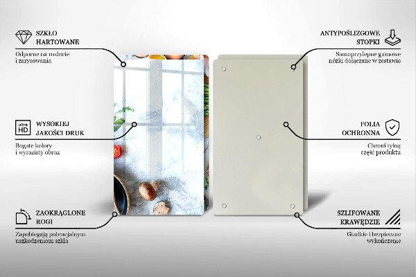 Glas Ceranfeldabdeckung Zutaten in der Küche