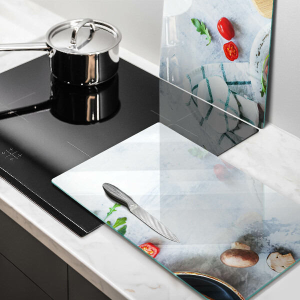 Glas Ceranfeldabdeckung Zutaten in der Küche