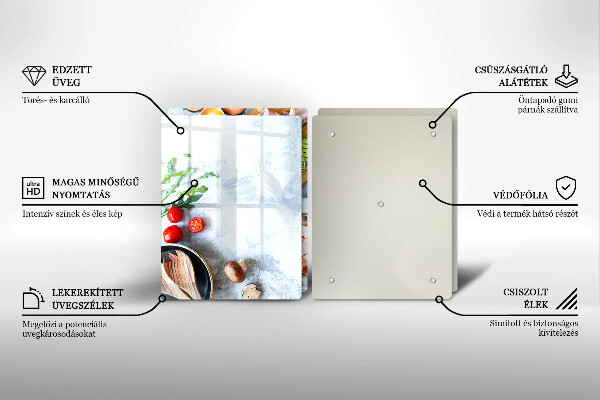 Glas Ceranfeldabdeckung Zutaten in der Küche