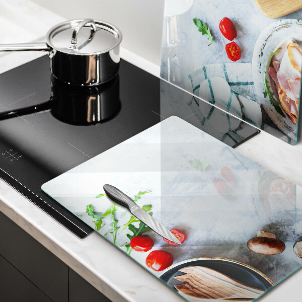 Glas Ceranfeldabdeckung Zutaten in der Küche