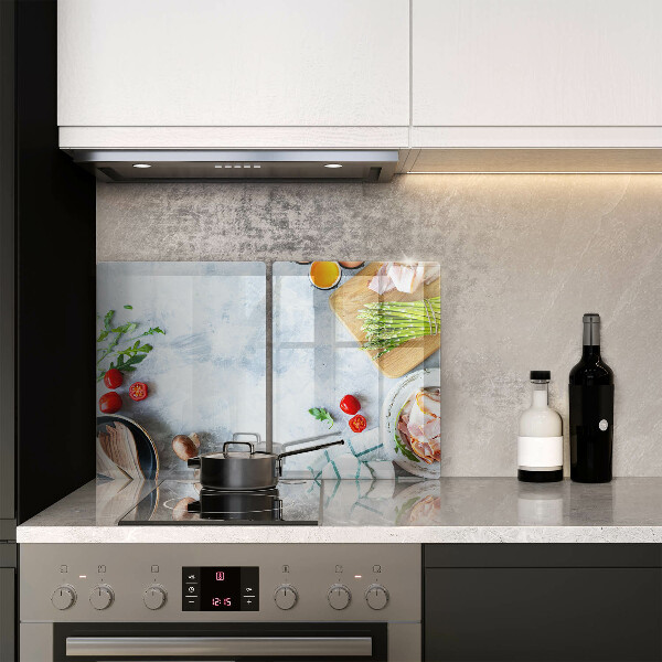 Glas Ceranfeldabdeckung Zutaten in der Küche