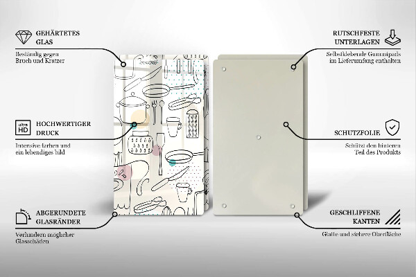 Glas Ceranfeldabdeckung Küchenzubehör
