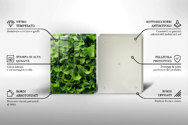 Glas Ceranfeldabdeckung Grüne Salatblätter