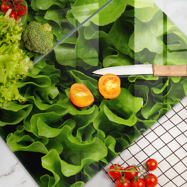 Glas Ceranfeldabdeckung Grüne Salatblätter