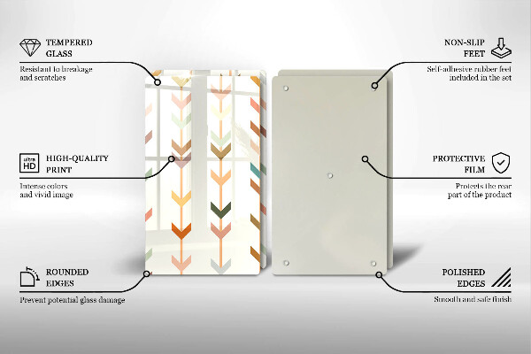 Glas Ceranfeldabdeckung Geometrische Elemente