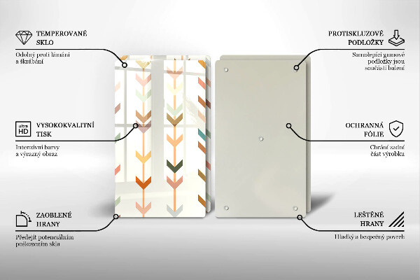 Glas Ceranfeldabdeckung Geometrische Elemente