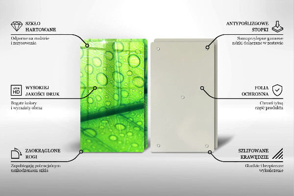 Glas Ceranfeldabdeckung Nahaufnahme eines Blattes
