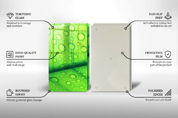 Glas Ceranfeldabdeckung Nahaufnahme eines Blattes