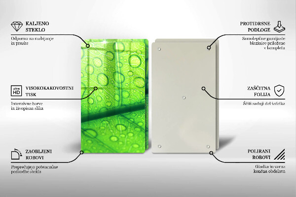 Glas Ceranfeldabdeckung Nahaufnahme eines Blattes
