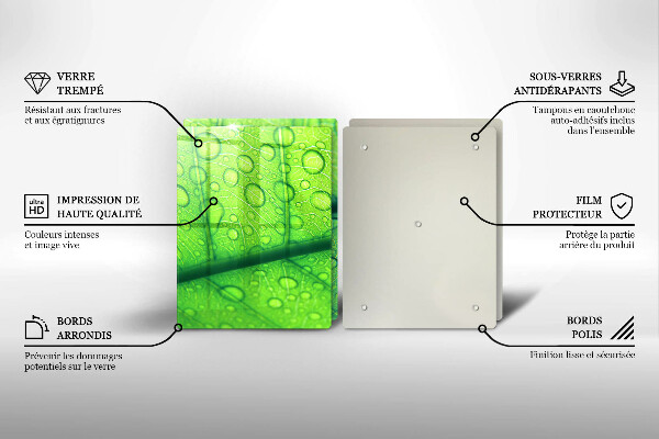 Glas Ceranfeldabdeckung Nahaufnahme eines Blattes