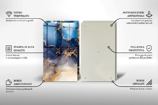 Glas Ceranfeldabdeckung Marmorabstraktion