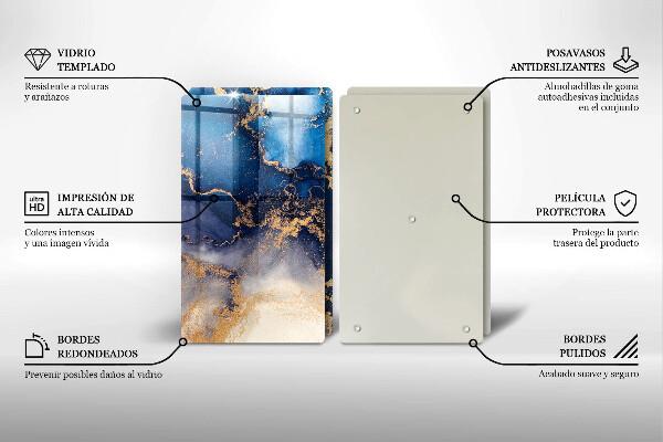 Glas Ceranfeldabdeckung Marmorabstraktion