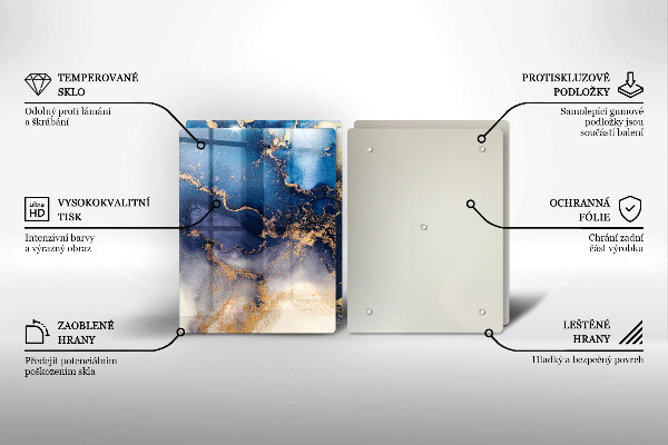 Glas Ceranfeldabdeckung Marmorabstraktion