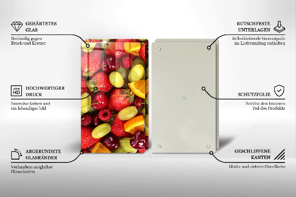 Glas Ceranfeldabdeckung Sommerfrüchte