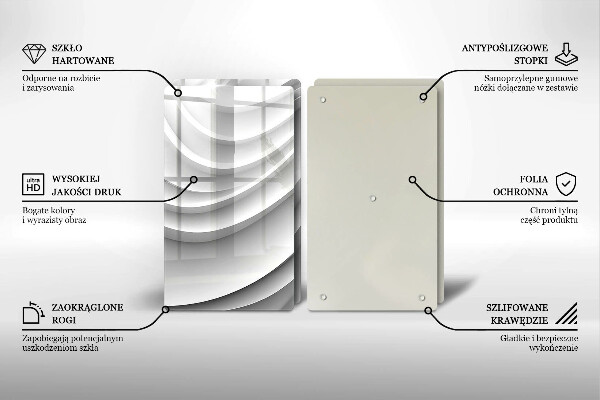 Glas Ceranfeldabdeckung Geometrische Linien