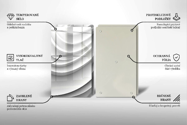 Glas Ceranfeldabdeckung Geometrische Linien