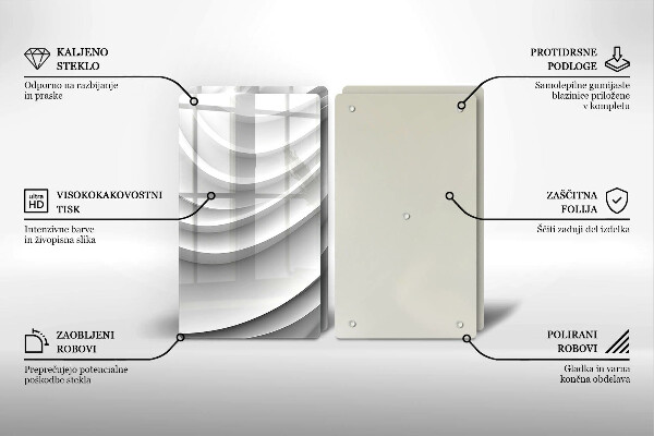 Glas Ceranfeldabdeckung Geometrische Linien