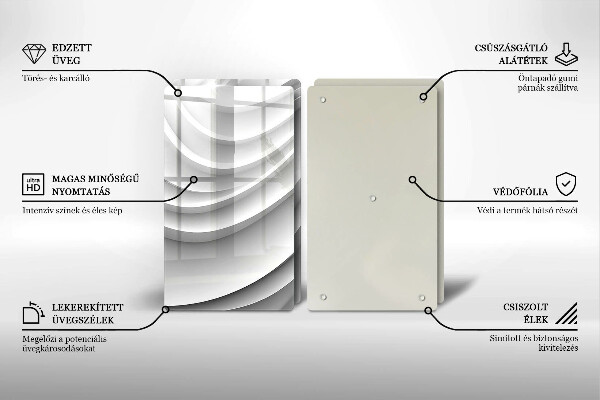 Glas Ceranfeldabdeckung Geometrische Linien