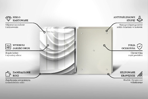 Glas Ceranfeldabdeckung Geometrische Linien