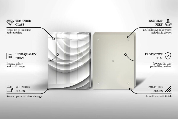Glas Ceranfeldabdeckung Geometrische Linien