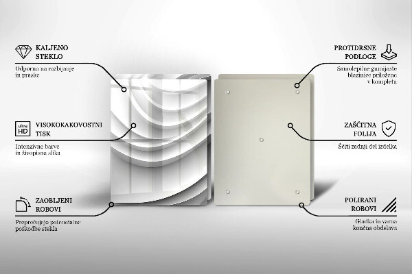 Glas Ceranfeldabdeckung Geometrische Linien