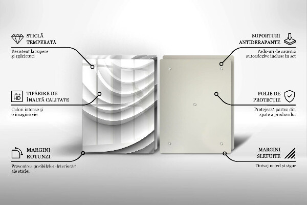 Glas Ceranfeldabdeckung Geometrische Linien