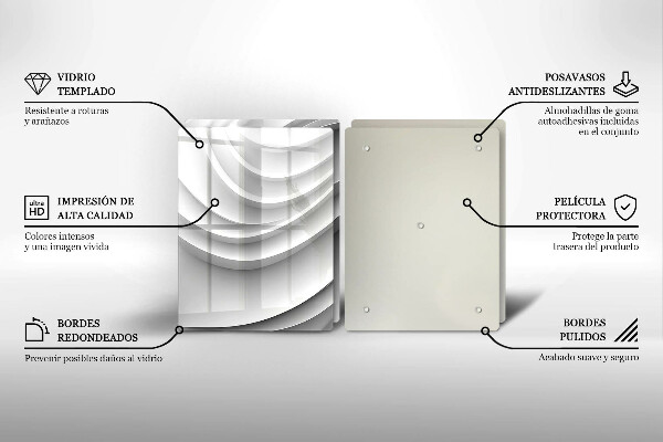Glas Ceranfeldabdeckung Geometrische Linien