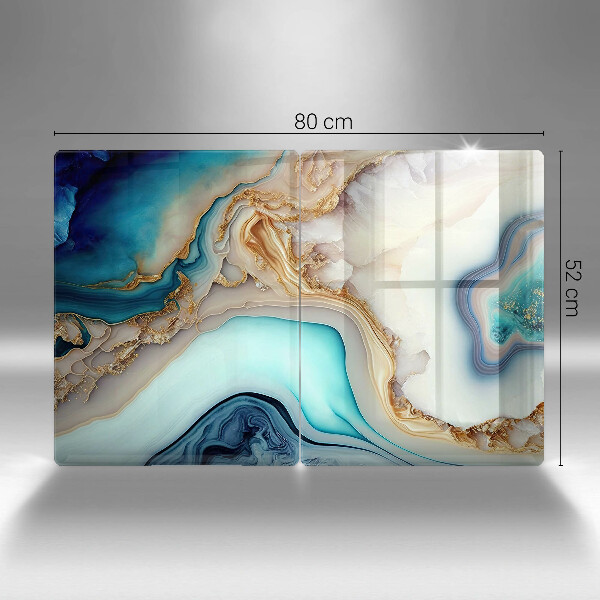 Glas Ceranfeldabdeckung Mehrfarbiger Marmor