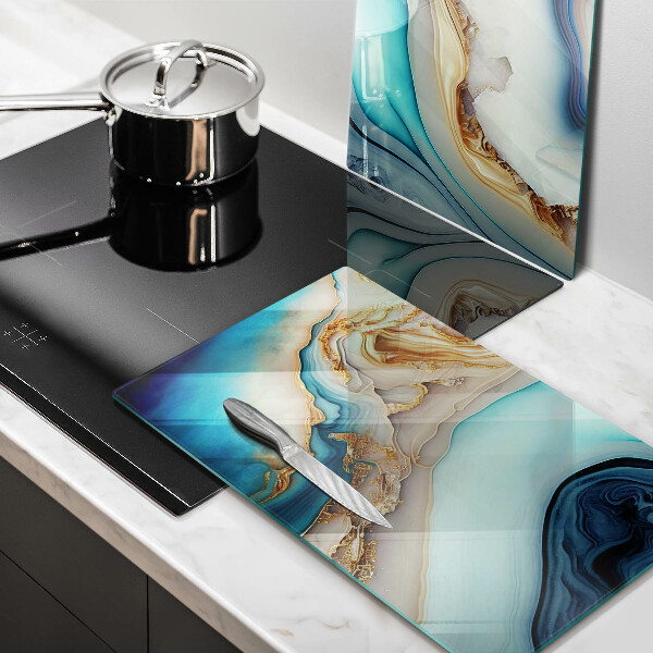 Glas Ceranfeldabdeckung Mehrfarbiger Marmor