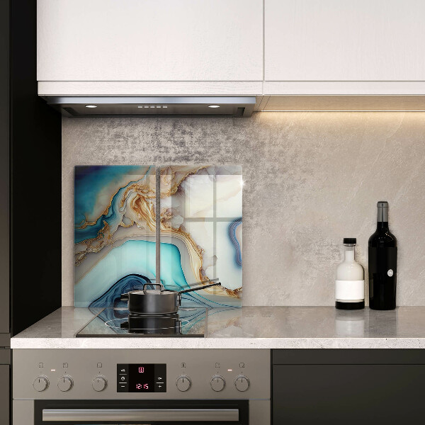 Glas Ceranfeldabdeckung Mehrfarbiger Marmor